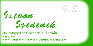 istvan szedenik business card
