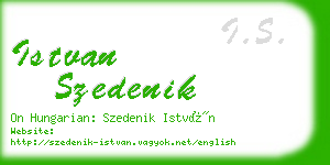 istvan szedenik business card